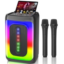 Karaoke Machine 2 Microphones for Adults Kids Portable Karaoke Machine with