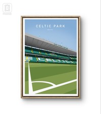Celtic Park Print - Celtic FC Wall Art - Football Poster - Soccer Fan Gift - A4