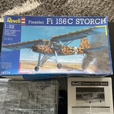 REVELL Fieseler Fi 156C Storch, 1/32, complete, vgc, serial 04714 Vintage Ww2