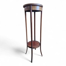 Edwardian mahogany plant stand - edwardian,