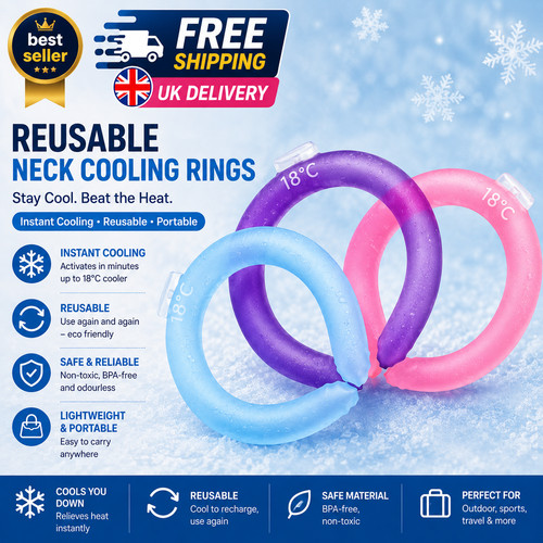 Reusable neck cooling ring - neck, ice