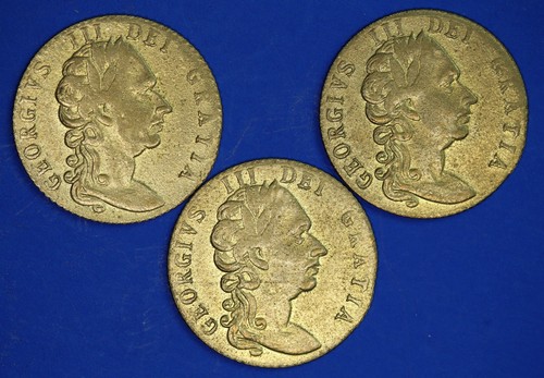 George iii gaming tokens - 3x,