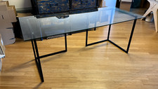 Habitat Glass Desk | Habitat NIC Desk Trestle | 80cm x 180cm - See Description