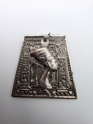 Vintage silver tone nefertiti - vintage,