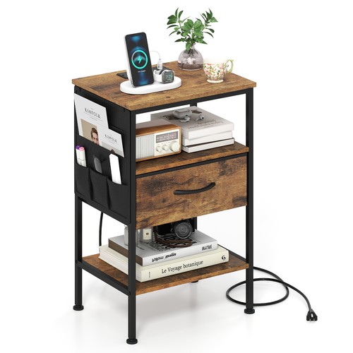 Bedside table with - bedside,