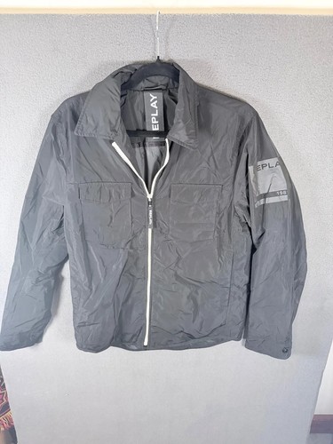 Replay black harrington - black, jacket