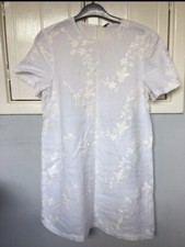 Zara White Floral Embroidered