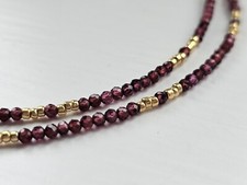 Dainty Red Wine Garnet Choker