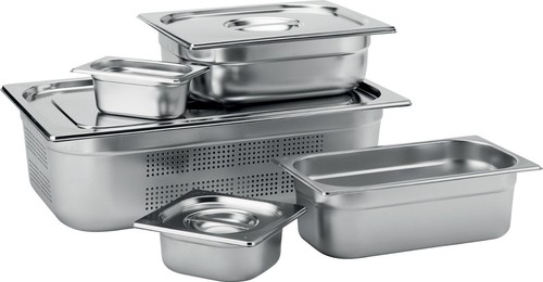 Stainless steel 4 pan - stainless, gn