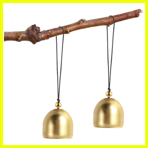 Mini brass hanging bells 2 - hanging,