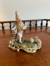 UNUSUAL ANTIQUE 19THC GERMAN BISQUE PORCELAIN GNOME FIGURE