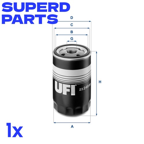 Oil filter screwed - screwed, fits: