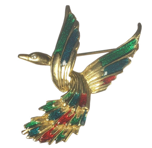 Flying bird brooch pin - brooch, vintage
