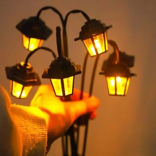 Solar retro lantern light 6led - retro,