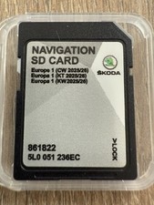 Skoda 2025/2026  Satellite Navigation Sat Nav SD Card Europe,
