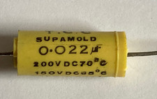 0.022uF 200Vdc TCC Supamold Vintage: NOS