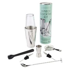 Beaumont Home Bar Accessories Stainless Steel Professional 8 Piece Cocktail Kit