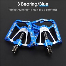 WEST BIKING 3 Sealed Bearings Mountain Road MTB Bike Flat Pedals 9/16" Blue