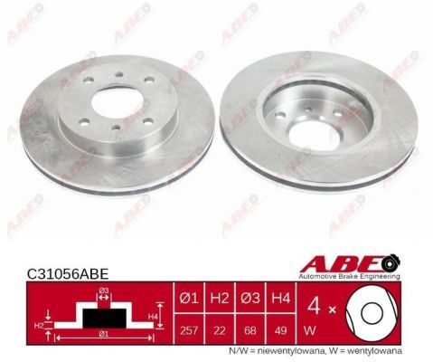 Brake disc for infiniti - 2x,