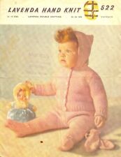 LAVENDA Original Vintage Knitting Pattern 522 Baby's Pram Set 20-24" DK