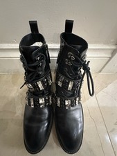 Zara Real Leather Biker Boots
