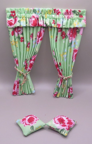 Dolls house curtains - ., bright