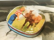 Boy with pony/horse-Edward Sharps Toffee vintage sweet tin-12cm