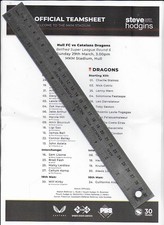 Team Sheet: HULL FC v CATALAN