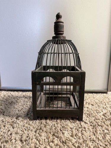 Square green painted - , antique