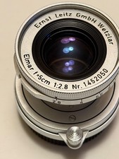 Leica Leitz Elmar 50mm 5cm f/2.8 Standard Lens Screw Mount (Haze) made 1956