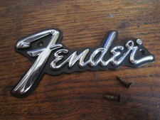 Fender Amplifier Grille Logo Badge Emblem For Cab Head Case Etc Genuine 112mm