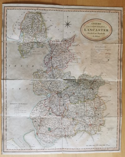 Scarce lancashire map - scarce, by