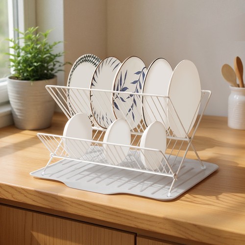 Tier foldable dish drying - foldable,
