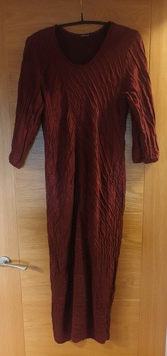 Grizas dress claret crinkle - grizas,
