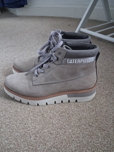 Cat grey leather ankle - leather, boots