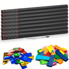 Electric Confetti Cannon 80cm Multi Colour Options Metallic Stage Wedding DJ