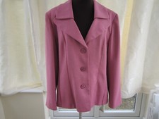 Debenhams Classic Blazer Jacket rose pink Lined size 16 fully lined long sleeve
