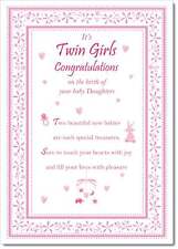 Doodlecards New Baby Twins