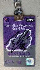 Alex Rins (Suzuki Ecstar) Signed 2022 Australian Moto GP Paddock Pass Sun Winner