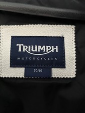 Triumph Motorcycles Black Leather Jacket Size XXL