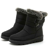 Women’s Winter Boots – Waterproof Snow Boots, Ankle Low Heel Shoes for Women