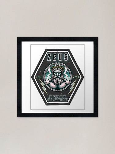 Zeus first flight - zeus, framed