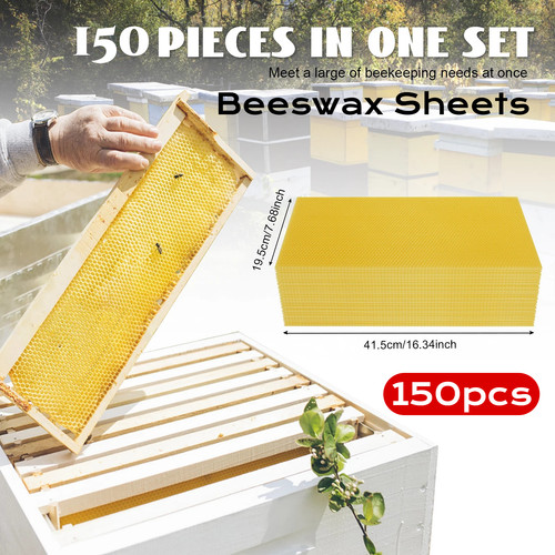 150x beeswax sheets natural - beeswax,