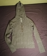 Vintage knit hoodie with