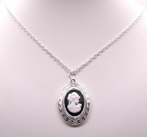 Photo locket silver charm - silver,