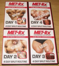 THE REAL WORKOUT - 4 DAY SPLIT BODYBUILDING ROUTINE - 4 DISC DVD SET