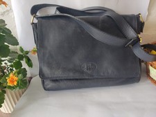 Rowallan Leather Crossbody Handbag Navy Adjustable Strap W Pockets VGC