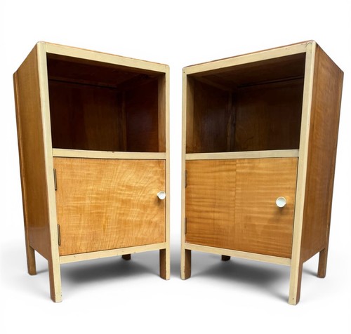 Pair mid century plywood - of,