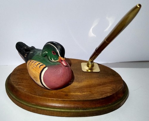 Wood duck pen holder craft - duck, craft-tex