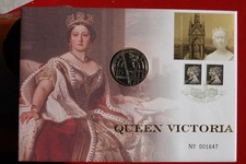 GB 2001 BU £5 Coin Cover, 5 Pounds, Queen Victoria (Ref. t7633)